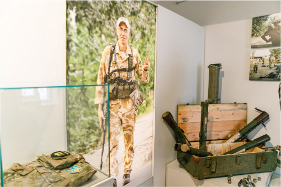 Фрагмент виставки «Нью-Йорк – Іловайськ: Вибір». Музей української діаспори. Київ. 2019. Фото — Богдан Пошивайло / Національний музей революції гідності