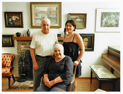 Добродійка музею Катерина Кричевська-Росандіч, Драго Росандіч, директорка Музею української діаспори Оксана Підсуха. Маунтейн-вью, США. 2015. Музей української діаспори